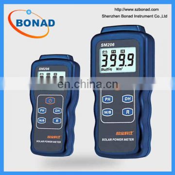 Solar power meter SM206 used in solar radiation measurement