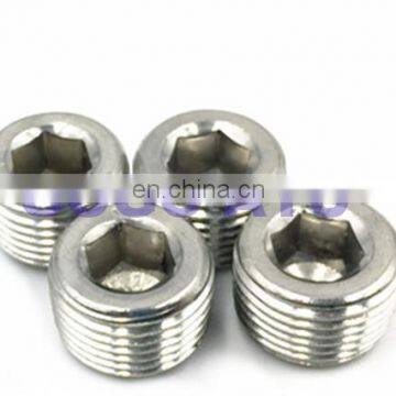 High Quality 1/4'' Inch Stainless Steel Threaded 304 Inner Hexagon Blocked Head Stuffy Head Oil Metal Tube Fittings Plug photo-4