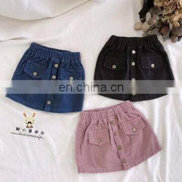 Girls skirt corduroy all-match skirt short skirt 20 autumn new