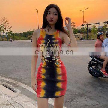 2020 New Arrivals Summer Women Fashion Tiger Printed Casual Dresses Ladies Sleeveless Bodycon Dresses photo-5