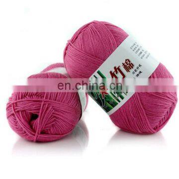 Free Samples Natural Fiber Knitting Yarn Healthy Dyed Bamboo Cotton Yarn for Knitting Machine and Handknitting photo-2