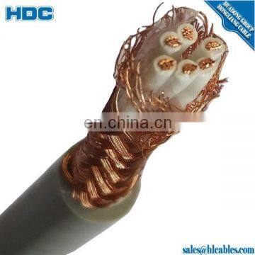 Copper Wire Braided screen control cable PVC insulated and sheathed woven shielded multicore flexible control cable