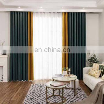 Wholesale High Quality Ready Made Plain Polyester blackout Velvet Curtain Fabric For The Home And Office Meeting Room