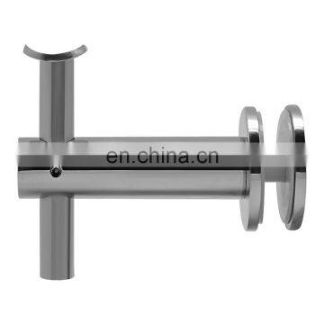 304 Stainless Steel Adjustable Support Clamp With Rubber Stair Balcony Handrail Post Bracket Connector photo-3