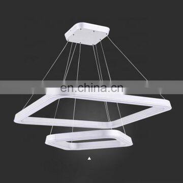 Modern decoration led white Rectangular acrylic chandeliers