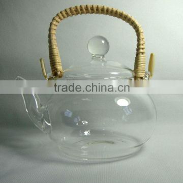 Clear Glass teapot/coffee pot with filter and handle, 600ml