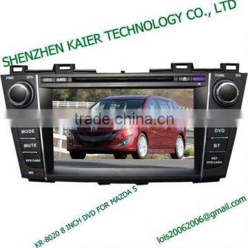 KR-8020 8 inch car gps/car monitors/auto gps/central multimedia/dash in dvd/radiodvd/in car entertainment FOR MAZDA 5