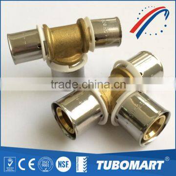 New arrival BSP ISO17484 brass union supplier gas system 3way equal tee for multilayer pipe
