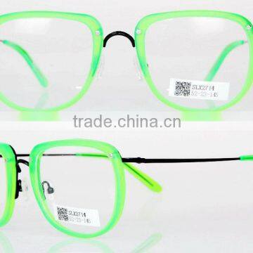 high quality end metal optical frame with acetate cover