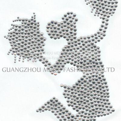 Rhinestone hot fix motif, Rhinestone heat transfer, Rhinestone iron on motif