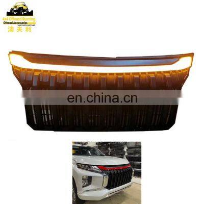 new Auto Accessories Modified High  Front Bumper grille Auto Grille WITH LED  For Triton L200 2019 2020 2021