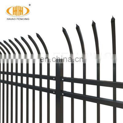 Factory supply bent top metal steel fence panel