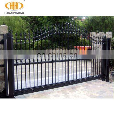 Elegant custom colors welded iron main gate designs for home