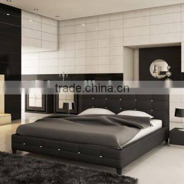 Italian genuine leather bed