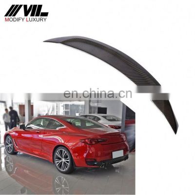 Q60 Carbon Fiber Wing Spoiler for Infiniti Q60 Coupe 2-Door 2016-2018