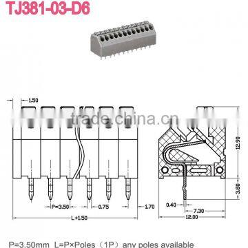 Electrical Power Supply Terminal Block 1000V Plastic PCB Spring Terminal Block photo-2
