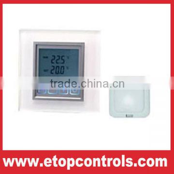 Touch screen wireless room thermostat for gas boiler