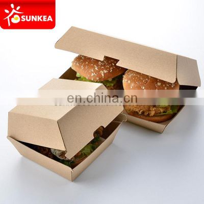 Eco friendly paper cardboard hamburger box