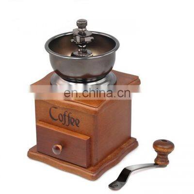 Coffee Bean Grinder, Manual Coffee Grinder, Wooden Hand Grinder Coffee Mill