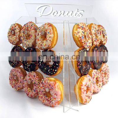 Acrylic Donut Wall Display Stands Dessert Stands Donuts Wall Display for Party Wedding Birthday