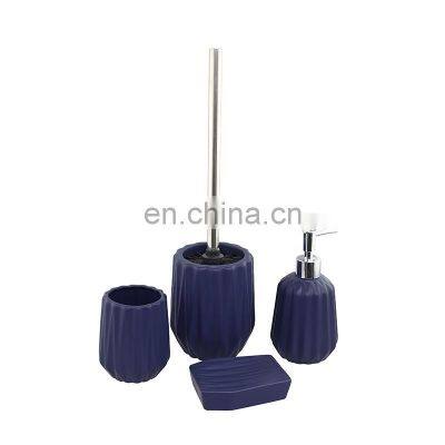 4 Pcs Ceramic Bathroom Accessory Household Hotel Bathroom Accessories Set Ceramic Luxury Bath Set Ceramic Bathroom Accessory photo-2