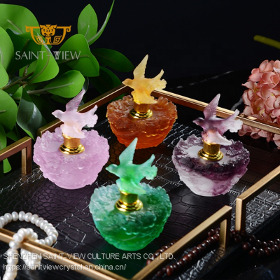 SAINT-VIEW ORIGINAL DESIGN Sakura & Swallow Design Perfume Crystal Dropper Essence Bottle Personal Care Essential Oil