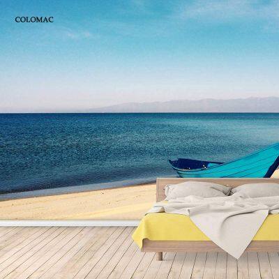 Custom 3D Photo Wallpaper Seascape Beach Sunrise Wall Covering Mural Roll For Living Room Bedroom Background Wallpaper photo-3