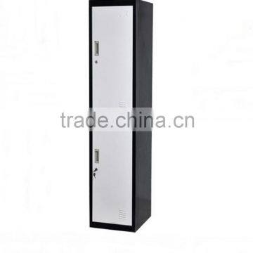 2 Door KD Vertical Clothes Hanging Steel Wardrobe Gym Locker photo-2