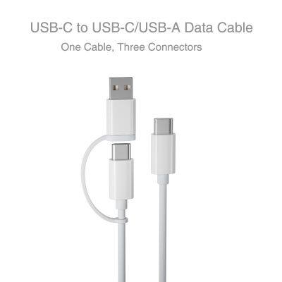 2 in 1 Type C to Type C and USB-A Cable 100W Fast Charging 5A USB-C Data Cable for Macbook Pro photo-2