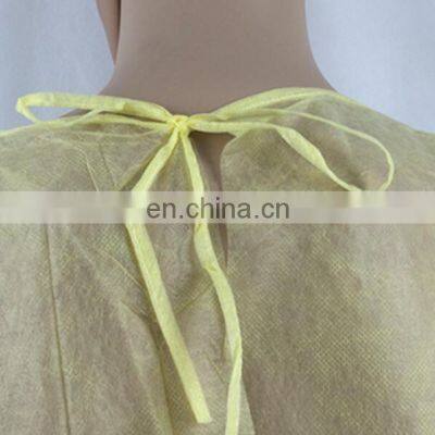 Manufacture Disposable Non-surgical Yellow Coveralls Isolation Gown Knitted Cuffs Waterproof Wuhan photo-3