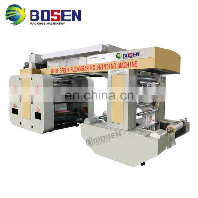 FLEXO PRINTER PP WOVEN BAG PLASTIC FILM NON-WOVEN PE FLEXOGRAPHIC 2 COLOR OFFSET ROLL TO ROLL PRINTING MACHINE FOR SALE