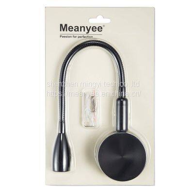 Meanyee Touch Switch Stepless Dimmable Hard-Wired Reading Lamp Wall Mount Surface Sconce Lamp Led Bedside Lights/Lamp for Book Reading in Bed(Warm White 3000-3200k) Black Finished