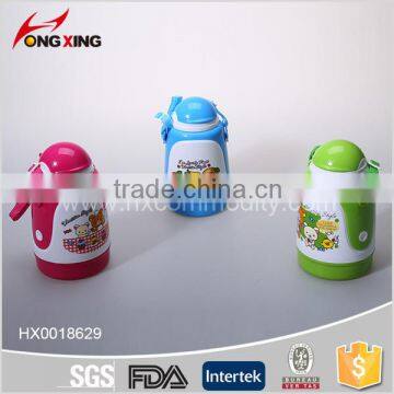 Large capacity 800ml kid's cute water bottle with strap