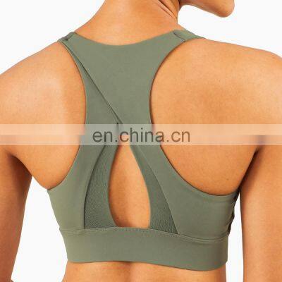 Gym Mesh Yoga Sports High Support Sports Bra Custom Logo Privates Label Girls Gym Wear