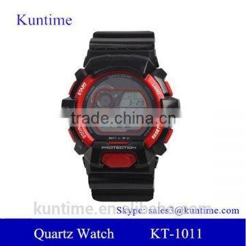 logo printed digital climb watch with alarm clock function