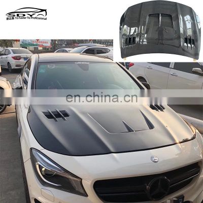 C117 CLA Class High Quality Carbon Fiber Engine Hood Engine Bonnet For Mercedes Benz C117  CLA CLA45