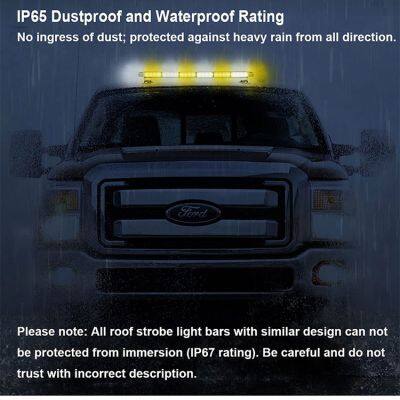 40LED Strobe Light Bar Double Side Flashing Emergency Warning Flash Light With Magnetic Base for Safety Vehicles Truck photo-4