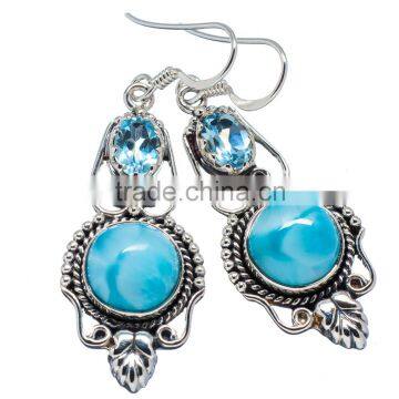 LARIMAR 925 STERLING SILVER EARRINGS ,925 STERLING SILVER JEWELRY WHOLE SALE,JEWELRY EXPORTER