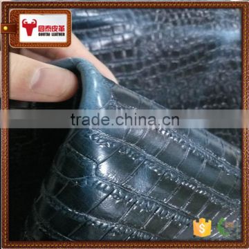 Crocodile pattern genuine leather for bags