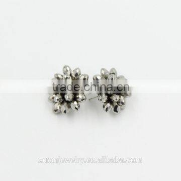 2015 Hot Sale Fashion Cluster Earring Beads Stud Earring Base photo-4