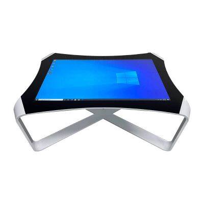 55-дюймовый емкостный сенсорный стол, мультисенсорный кофейный стол, все в одном устройстве для интерактивного дисплея с большим экраном для школ, выставочных залов и отделов продаж