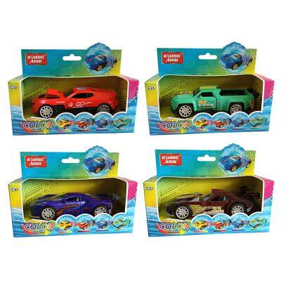 KIMSCARDI 1/32 Scale Color Change Diecast Cars Scale Model Pull Back 2 Openable Doors