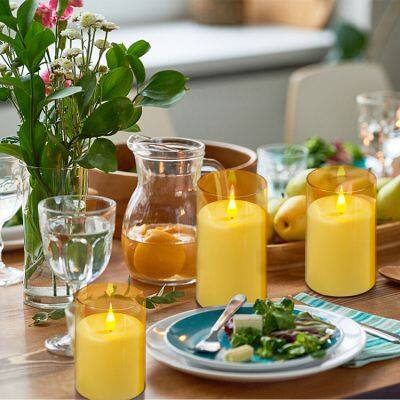 Acrylic Candles Set Waterproof Art Candles for Home Outdoor Low Price Decor LED Candles photo-3