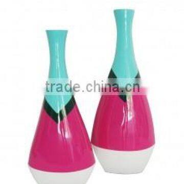 High quality best selling eco friendly round colorful spun bamboo vase in Viet Nam