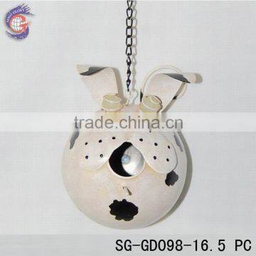 metal garden decorative dog shape bird house