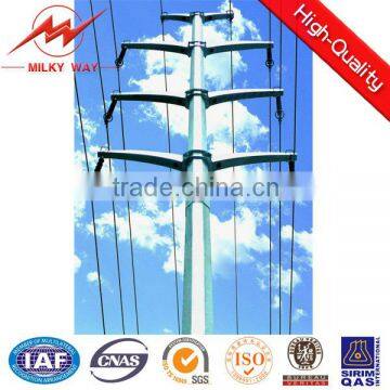 60FT electric pole steel power transmission line pole