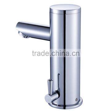 Chrome Plated Touch Free Auto Stop Faucet Motion Sensor Faucet Washbasin Sensor Tap With Temperature Control Handle photo-3