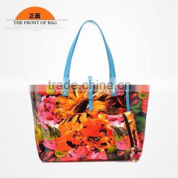 Colorful Big Flowers PU Leather for Bags, Cases and Shoes