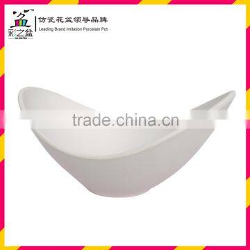 cheap fake flower u shape boat Melamine flower pot plastic flower pot hot sale Manufacturers