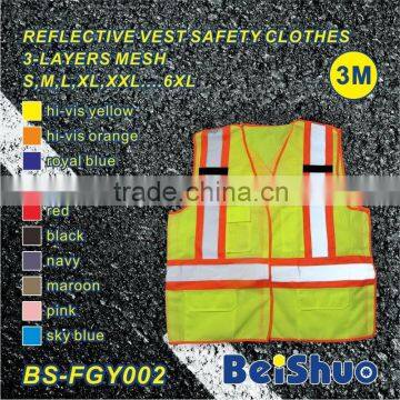 BS-FGY002 Reflective safety vest clothing with pocket Chile